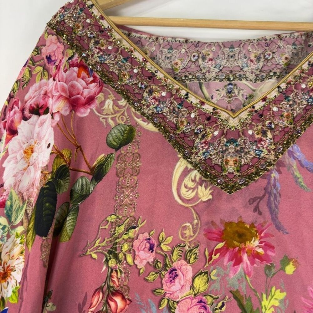 Camilla Floral Embellished Kaftan - Picture 2 of 5
